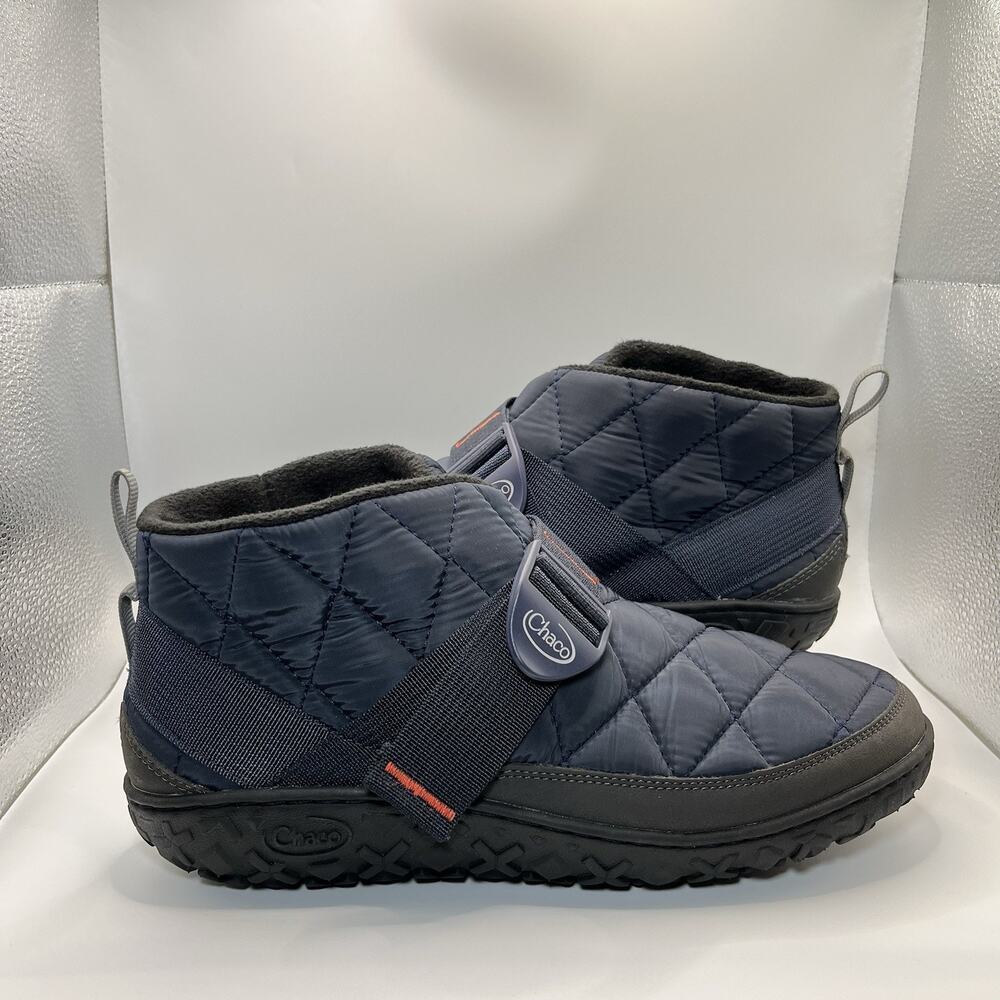 Chaco Ramble Puff Mid Shoes Men's 10 Storm Blue Quilted Fleece JCH107477 EUC